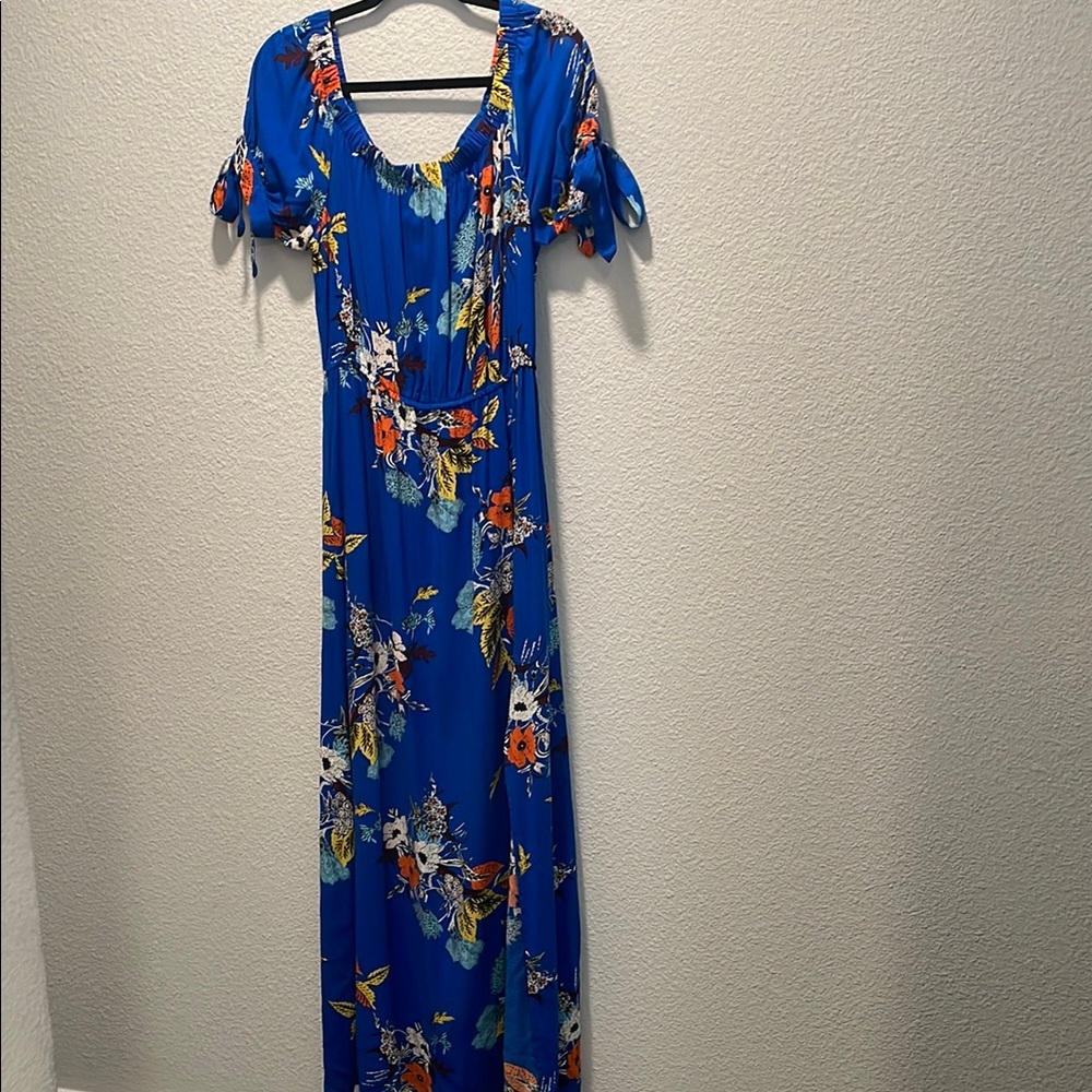 Floral Blue Maxi Dress band of gypsies Large